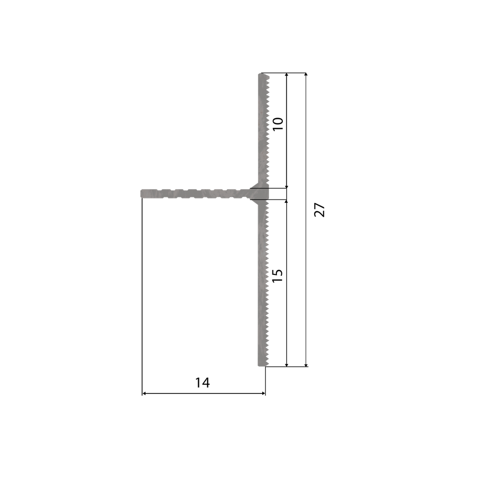Теневой профиль ПП-03 универсальный. 10/15 мм. Длина 2 м.п.