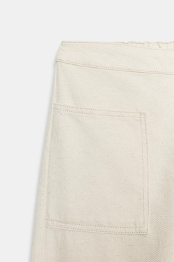 ZARA БРЮКИ BARREL — ZW COLLECTION, ЭКРЮ