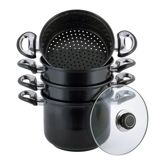 Пароварка 3-х уровневая из углеродистой стали Kamille KM 5824 (диаметр 20 см)