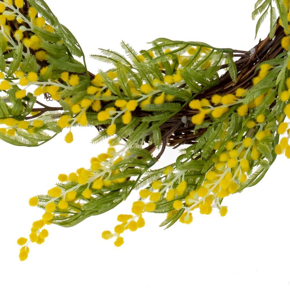 GAEM Изделие декоративное "Венок Мимоза", L39 W8 H39 см
