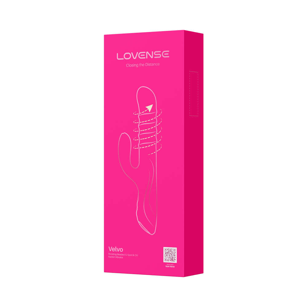 Lovense Velvo - Вибратор -кролик с ротацией и массажем бусин