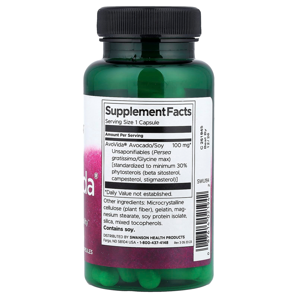 Swanson, AvoVida®, 100 мг, 60 капсул