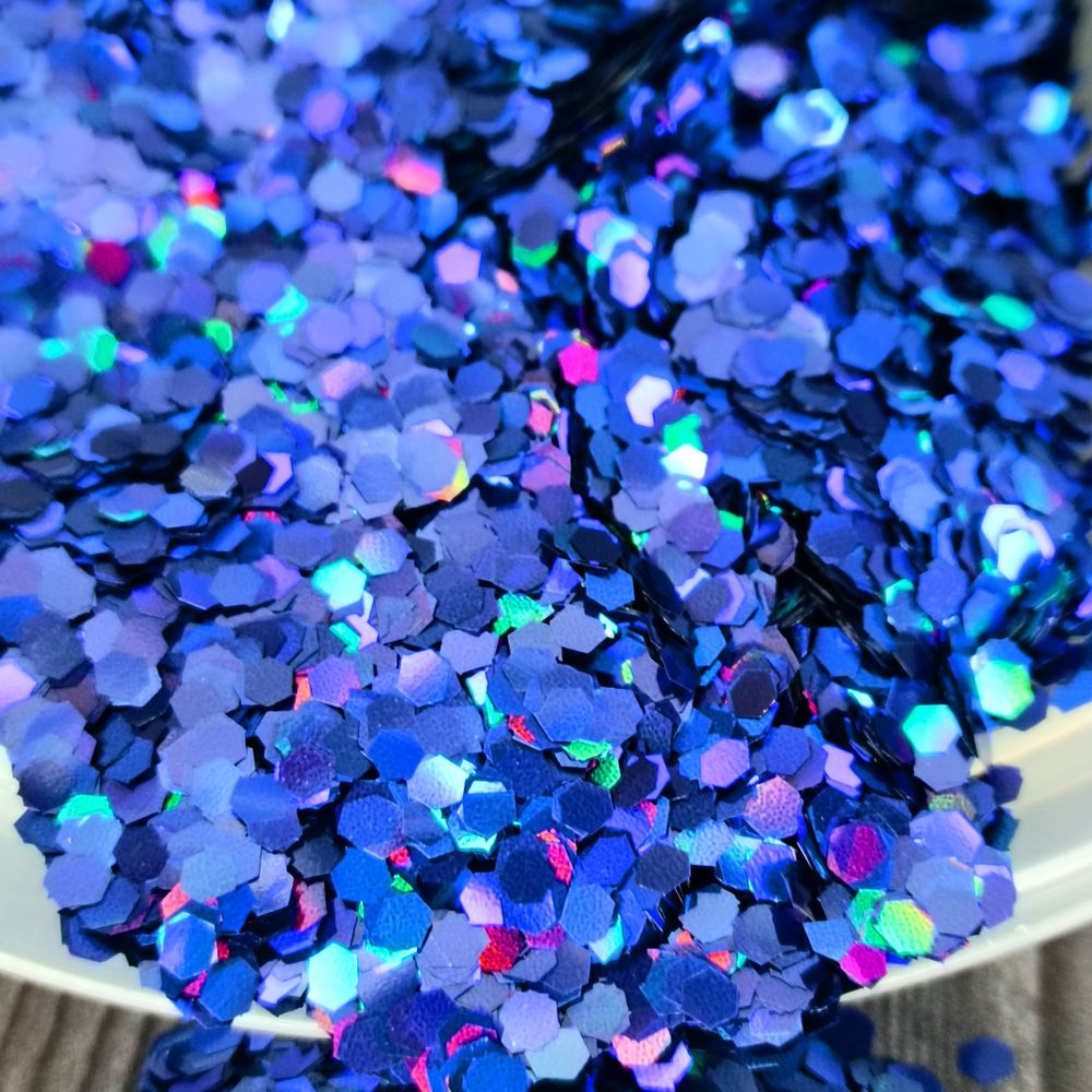 Блестки Глиттеры 2,5 мм. - Синий голографик универсальные для творчества, рукоделия, для смолы, дизайна ногтей, декор...