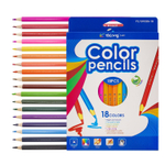 Карандаши цветные Yalong 18 цв., "Mix" деревянные, трехгранные, заточенные, грифель 3.0 мм, картон. уп., европодвес