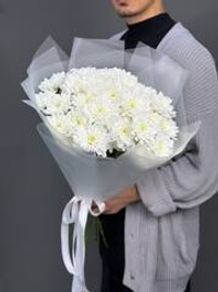 Монобукет из 9 кустовых хризантем Зембла