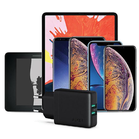 Сетевое зарядное устройство Aukey 24W AiPower PA-U50 (Black)