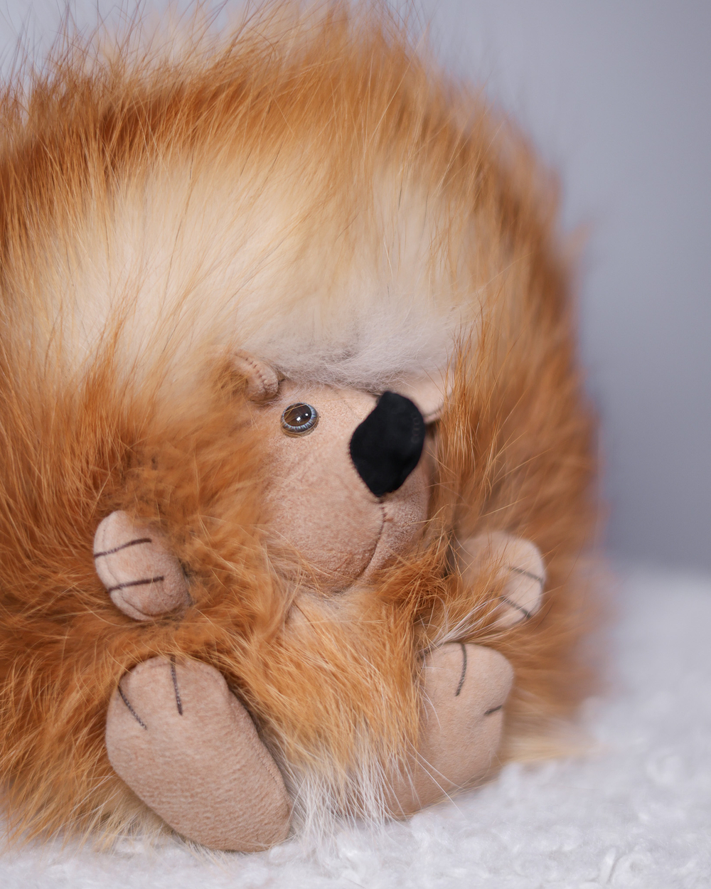 Ёжик Тофу (большой) мех лисы