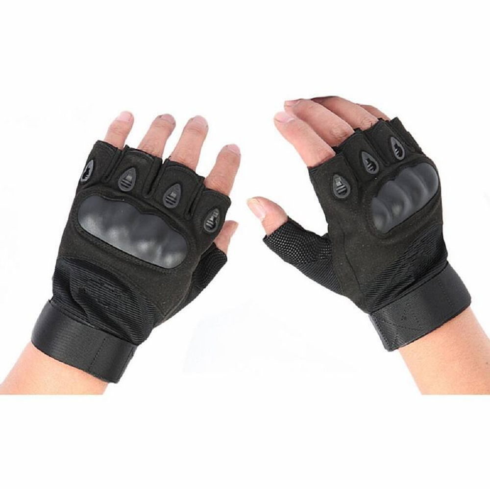 Перчатки OK беспалые тактические черные