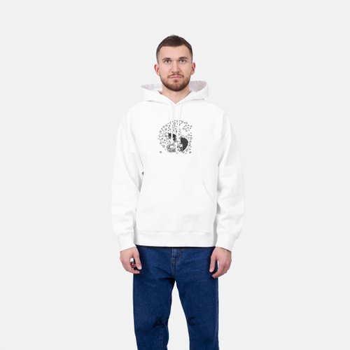 Толстовка мужская Carhartt WIP Hocus Pocus Hooded артикул:I032930_white - купить в магазине Дайс