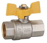 Газовый кран  1" Г/Г  (бабочка)  ViEiR (48/6шт)