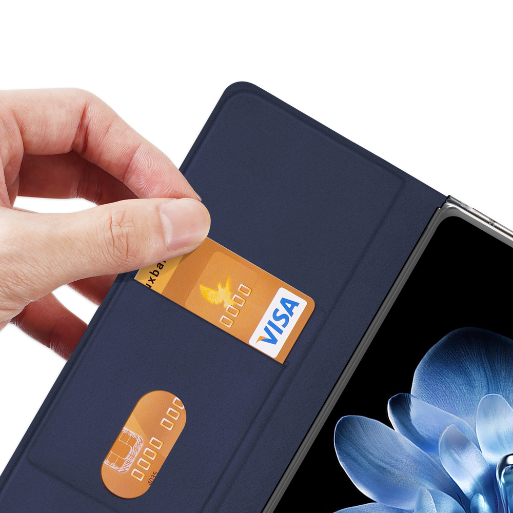 Чехол синего цвета с премиальной искусственной кожи от Dux Ducis для Xiaomi Mix Fold 4, серия Bril Series Case