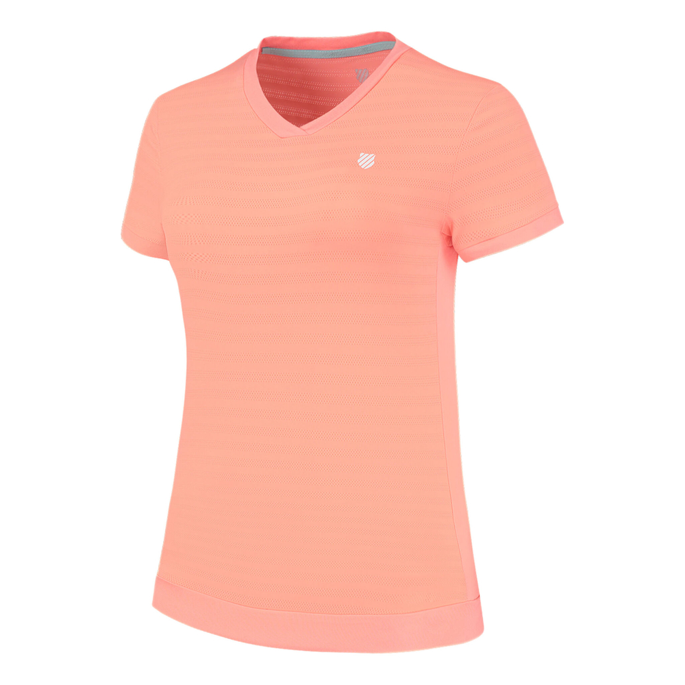 Женская теннисная майка K-Swiss Hypercourt V-Neck Top Tank Top Women - Apricot