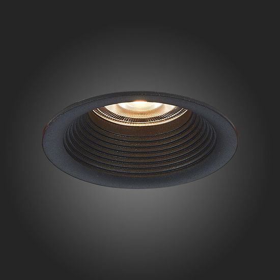 ST202.408.01 Св-к встр. Черный GU10 1*50W  D89xH40 220V Без ламп Встраиваемые светильники