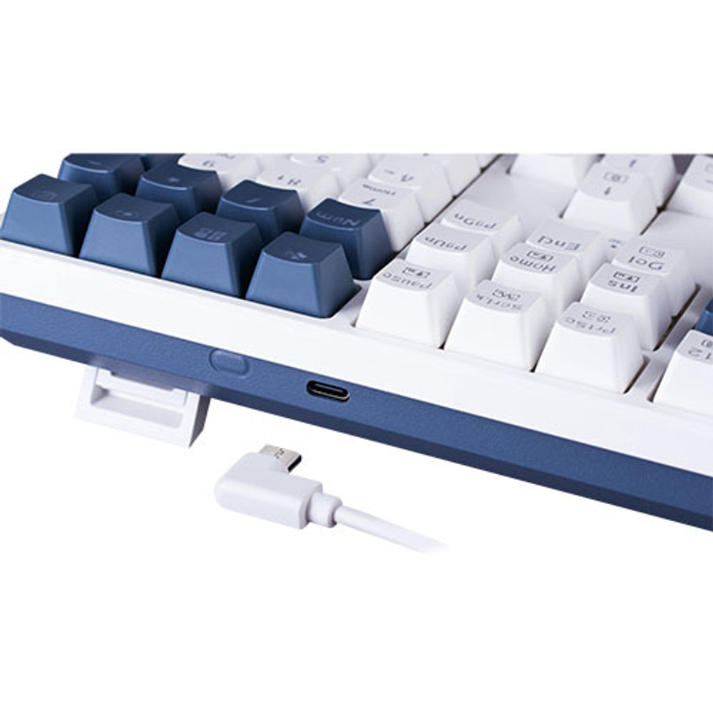 Механическая клавиатура Defender Whisper, бел-син-оранж., тихая