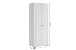 Шкаф двухдверный "Ева" 104.01 (белое дерево/белый матовый)