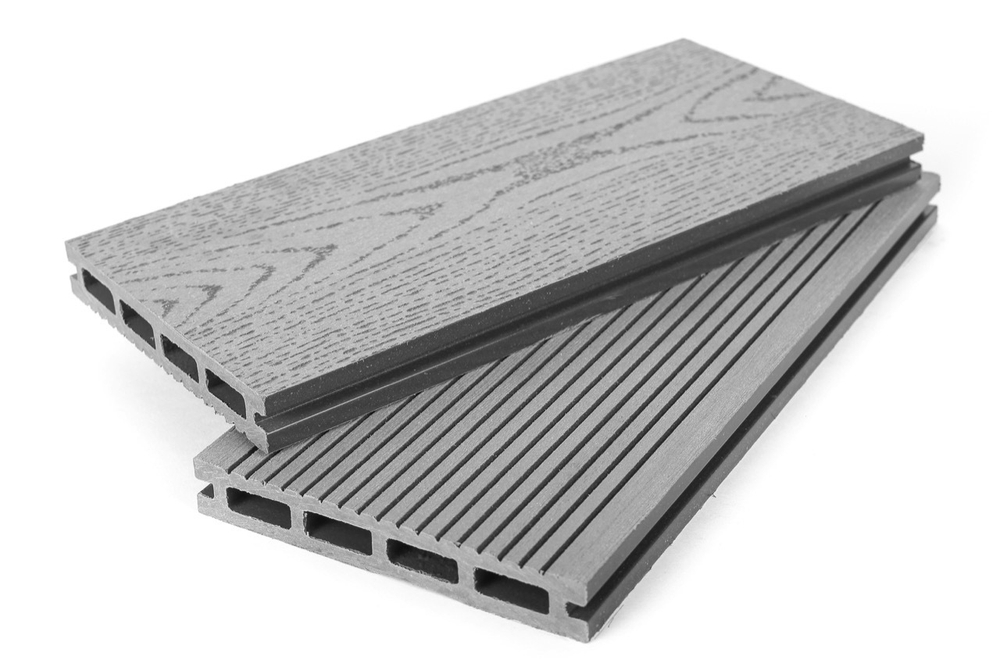 Террасная доска (Декинг) пустотелая 140 х 22 мм Серая 3D NEW