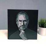 Стив Джобс от SamCraft - сборные объемные картины из дерева своими руками, покрась, собери и склей