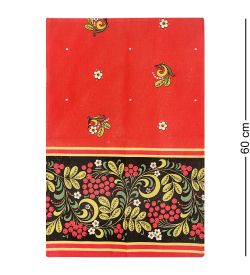 ТК-248 Набор 4 пр. «Фартук, рукавица, прихватка, полотенце» (лен, чёрно красный)