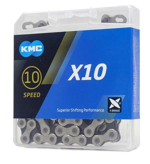 Цепь X10 KMC, 116 зв., 10 скор., в инд. Упак.