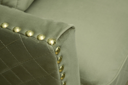 Кресло велюровое 98x101x88см Garda Decor Sorrento оливковое с колесиками