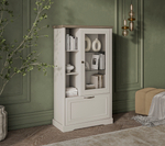 TOSCANA NEW, Шкаф с витриной 1V1D3N. Цвет ПЕРСИДСКИЙ ЖЕМЧУГ/КАНЬОН