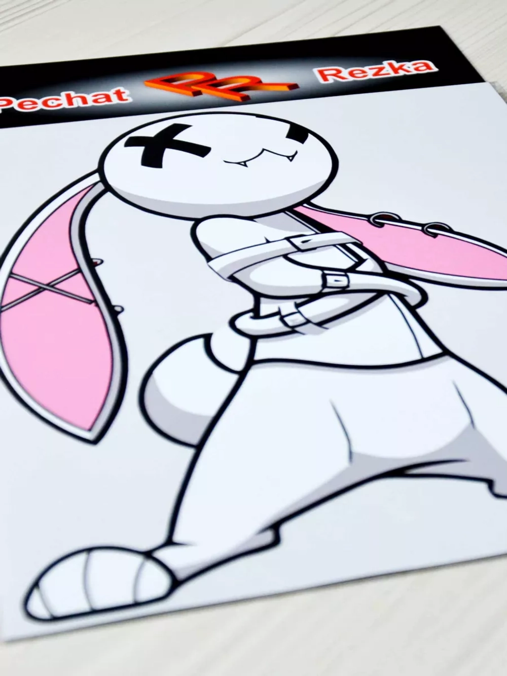 Наклейка - Заяц псих