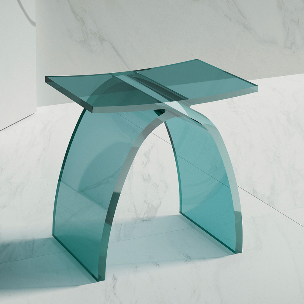 Стульчик для ванной Abber Kristall AT1739Aquamarin Бирюзовый