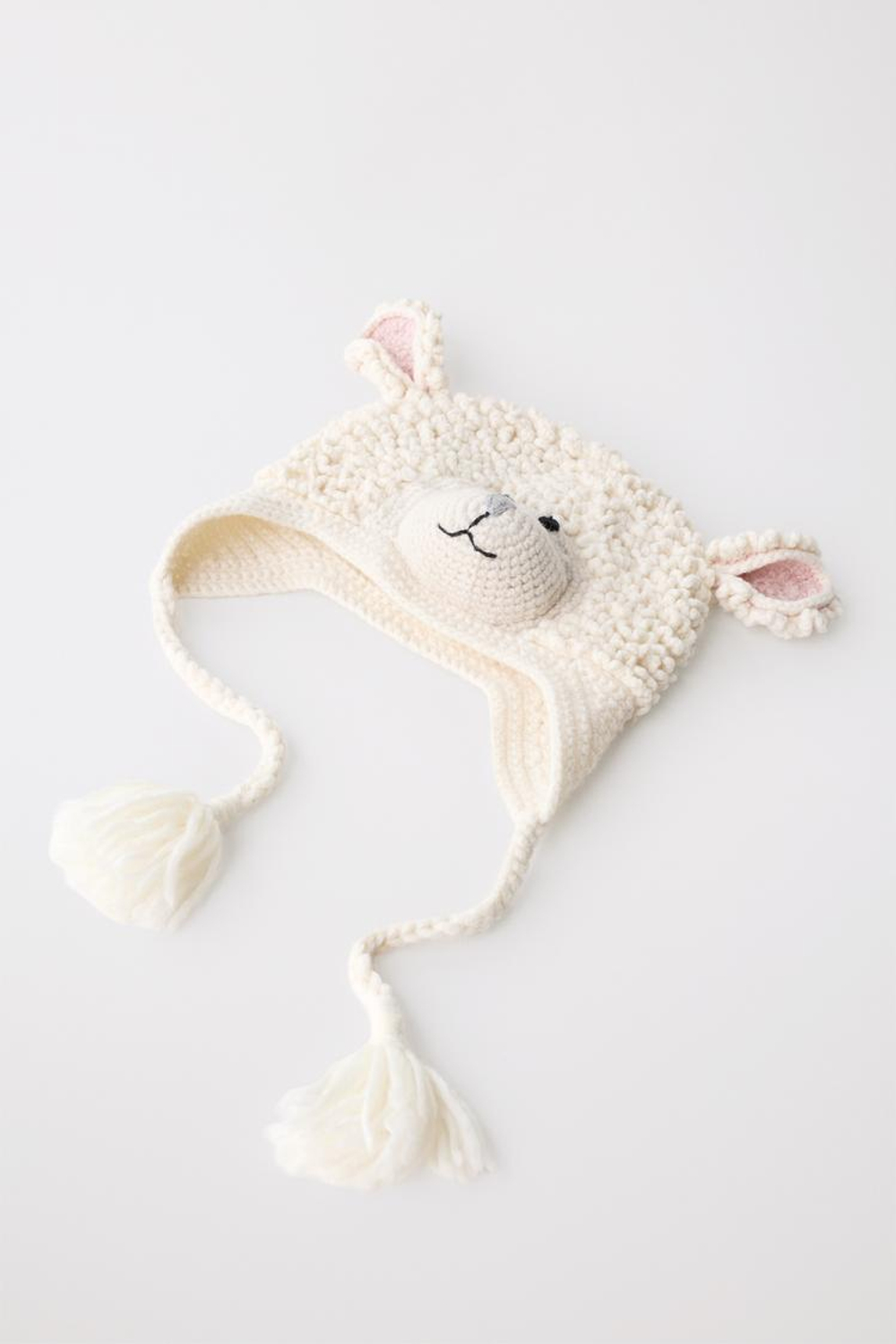 ZARA ШАПКА "ОВЕЧКА", ЭКРЮ