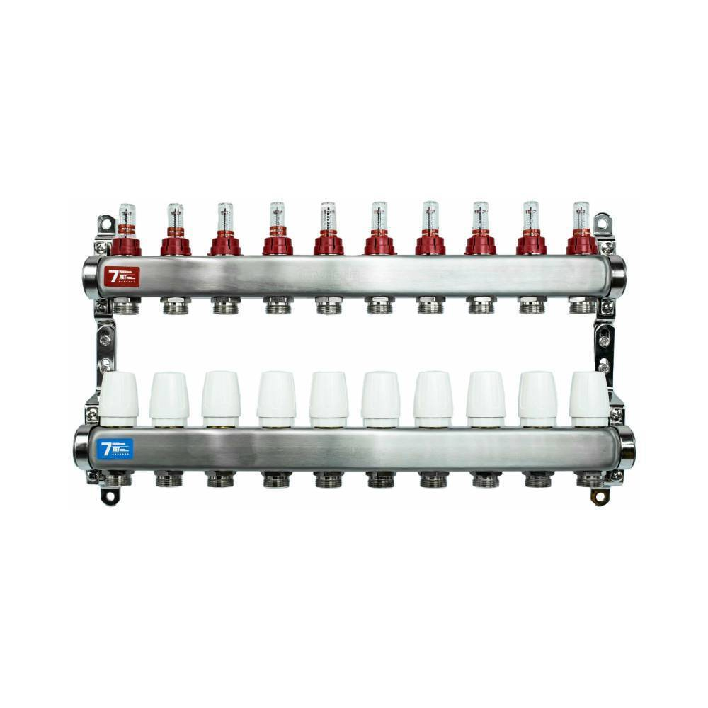 Коллектор с расход. 10-х с кранами VIEIR VR113-10