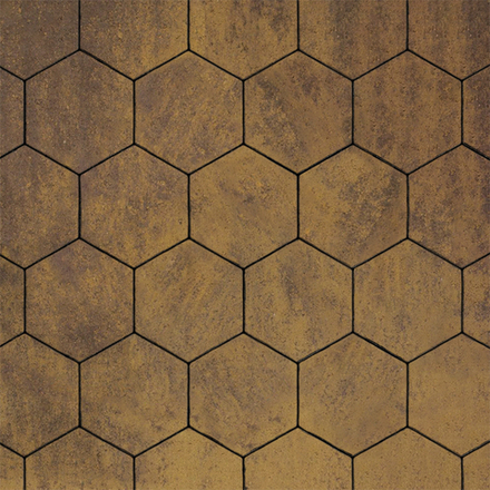 Тротуарная плитка СОТЫ - Листопад гладкий Янтарь