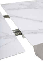 Стол М-City DISAUR Моцарт 200 Белый мрамор, стекло, Белый