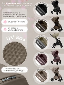 Sweet Baby Прогулочная коляска SBL Elegante D Dark Beige