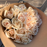 букетики Крим Пьяже (Cream Piaget) — 21 роза на 40 см