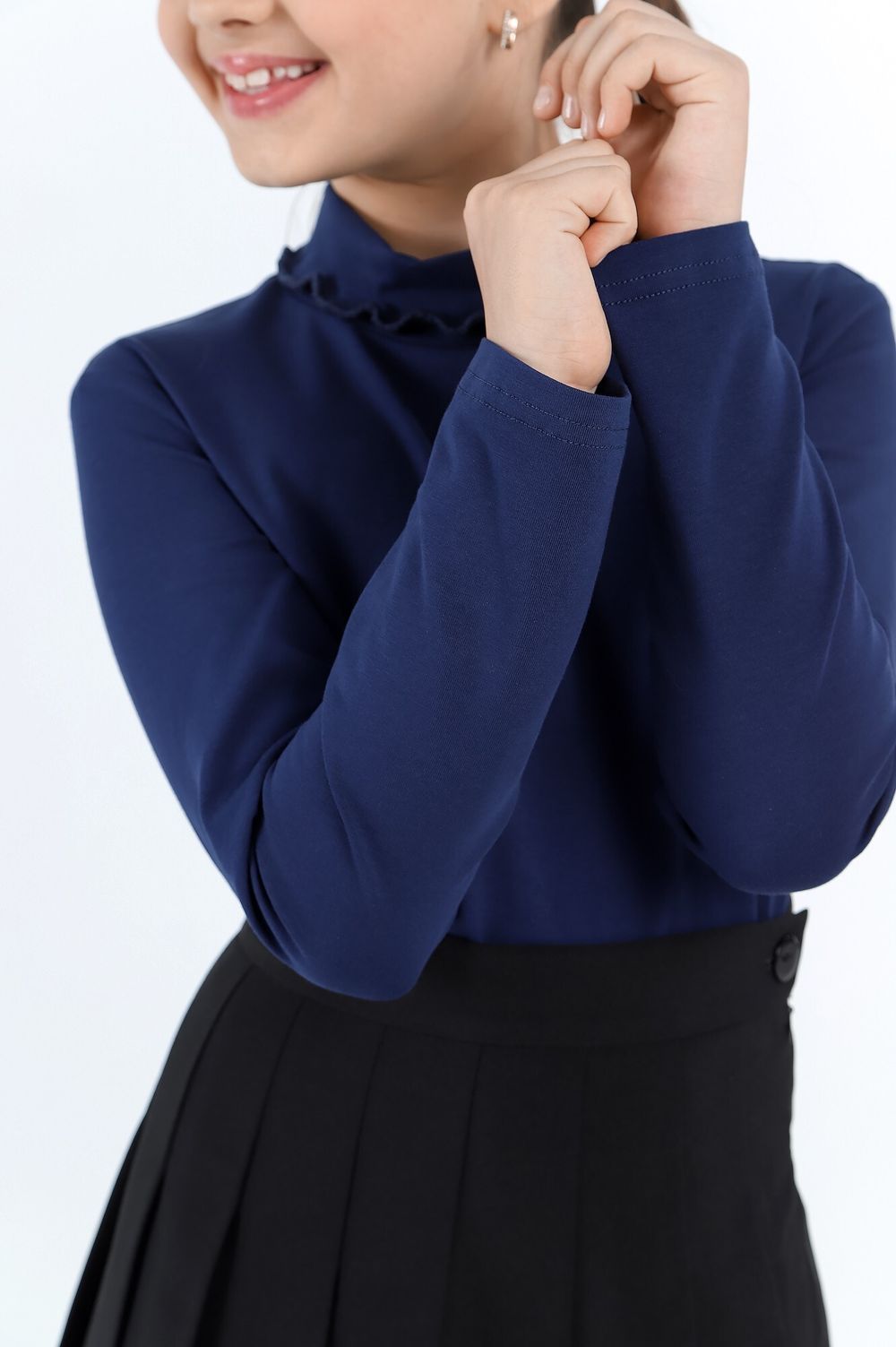 Джемпер для девочки Скул-3 Виотекс ТЁМНО-СИНИЙ