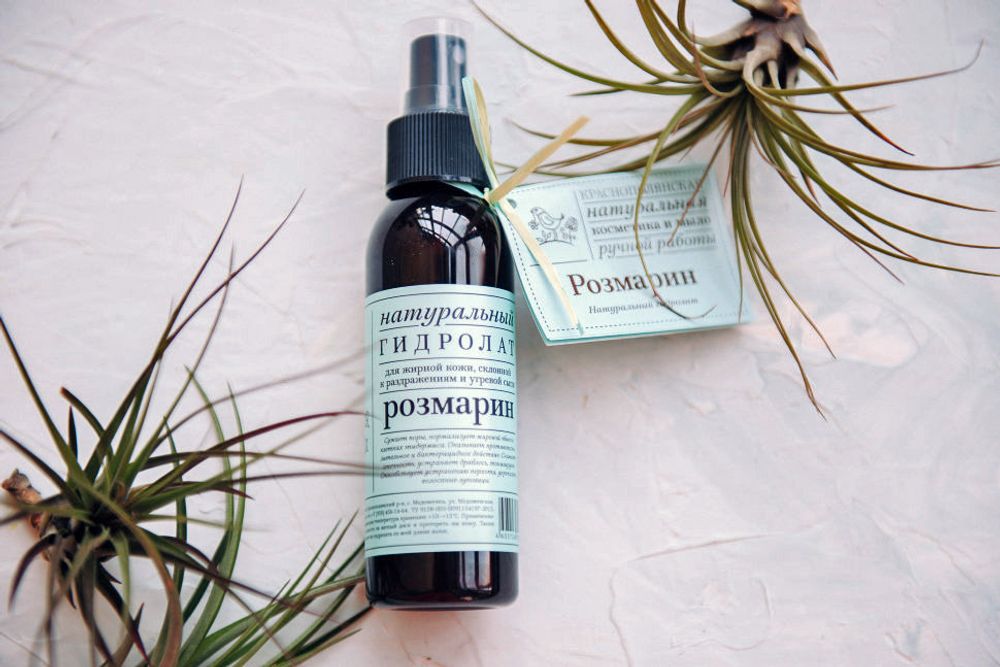 ГИДРОЛАТ "РОЗМАРИН" — ДЛЯ КОЖИ СКЛОННОЙ К АКНЕ, 100 мл (Краснополянская косметика)
