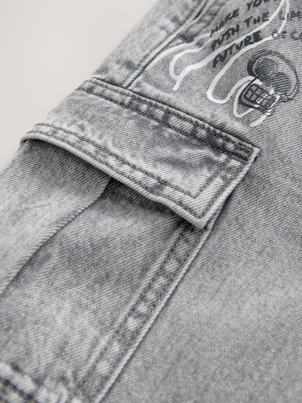 Шорты карго джинсовые для мальчика Next AC5-628, Серый