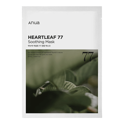 Anua Heartleaf 77% Soothing Sheet Mask успокаивающая тканевая маска на основе хауттюйнии