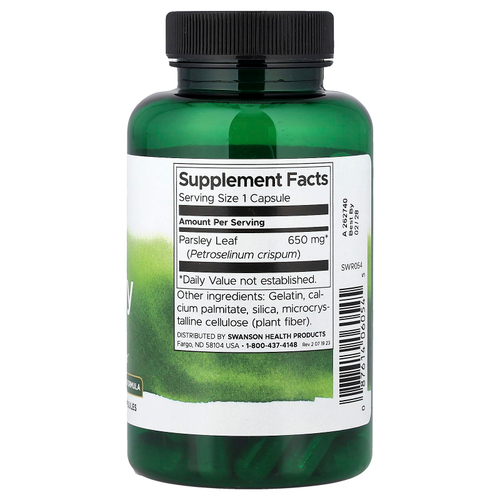 Swanson, Петрушка, 650 мг, 90 капсул