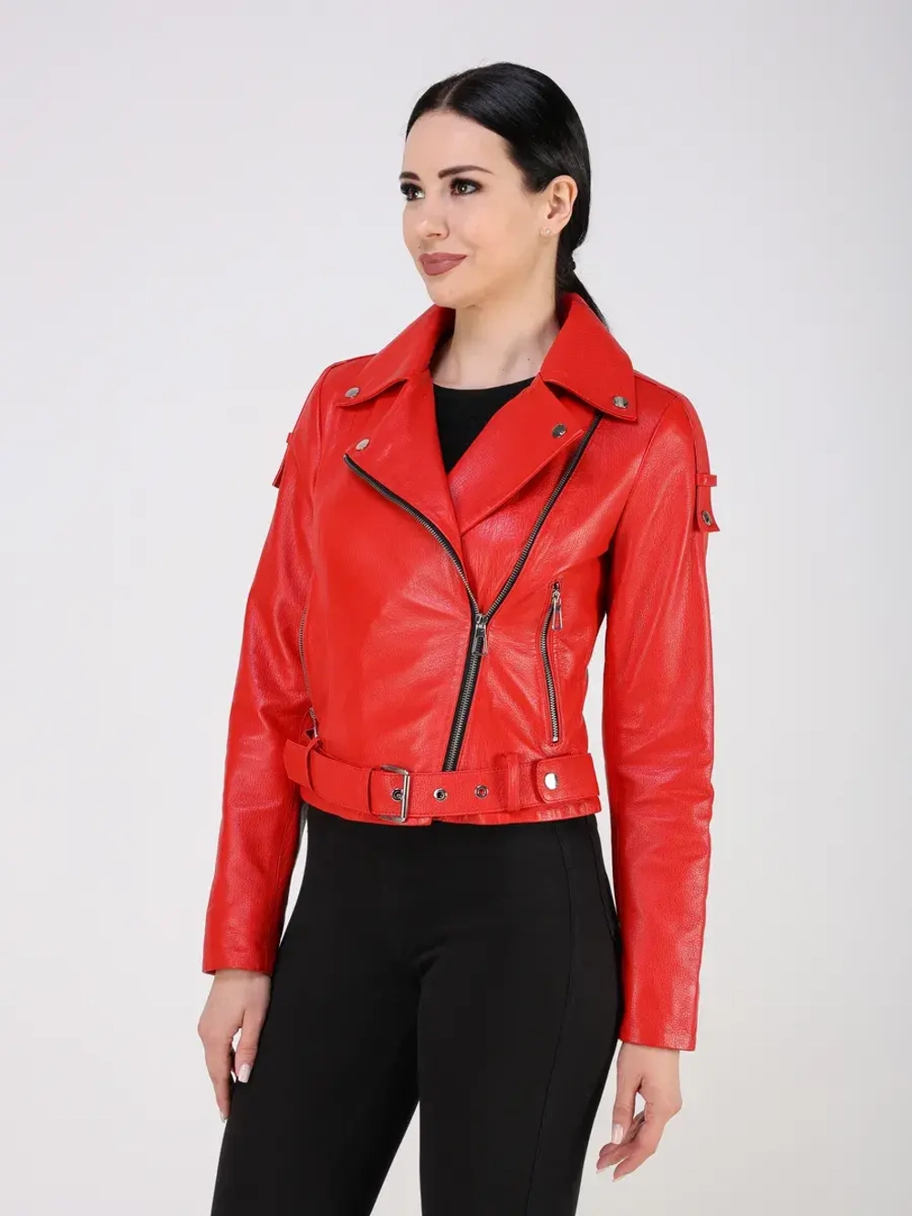 Кожаная куртка демисезонная косуха