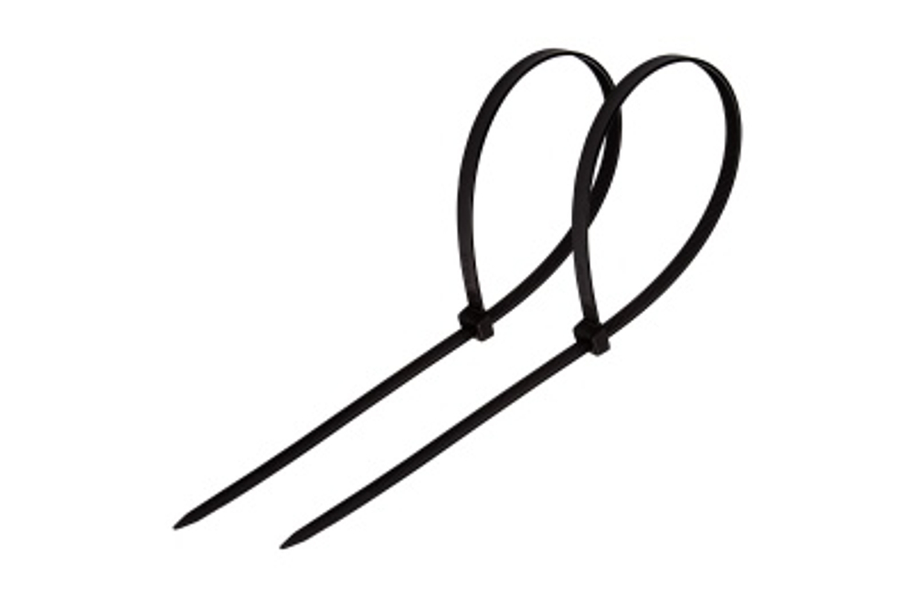 Хомуты нейлоновые черные 200х2,5мм (100шт/уп)