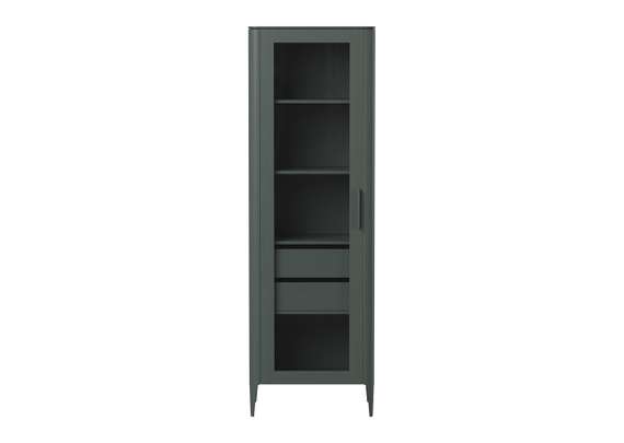 Витрина Type oak стеклянная высота 200 см L (темно-серый)