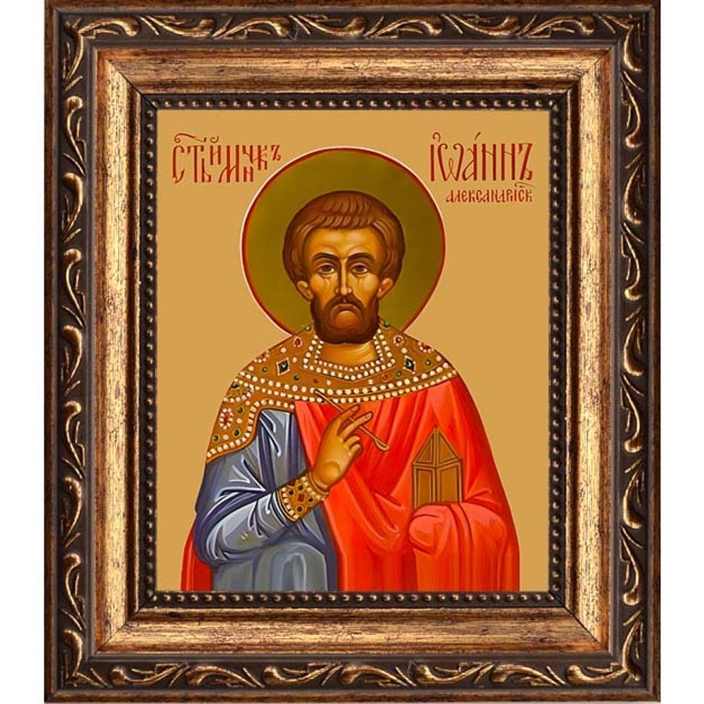 Иоанн Александрийский врач безмездный святой мученик. Икона на холсте.
