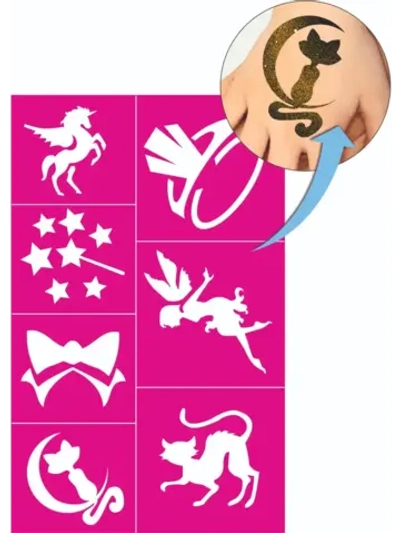 Набор трафаретов для тату Девочки