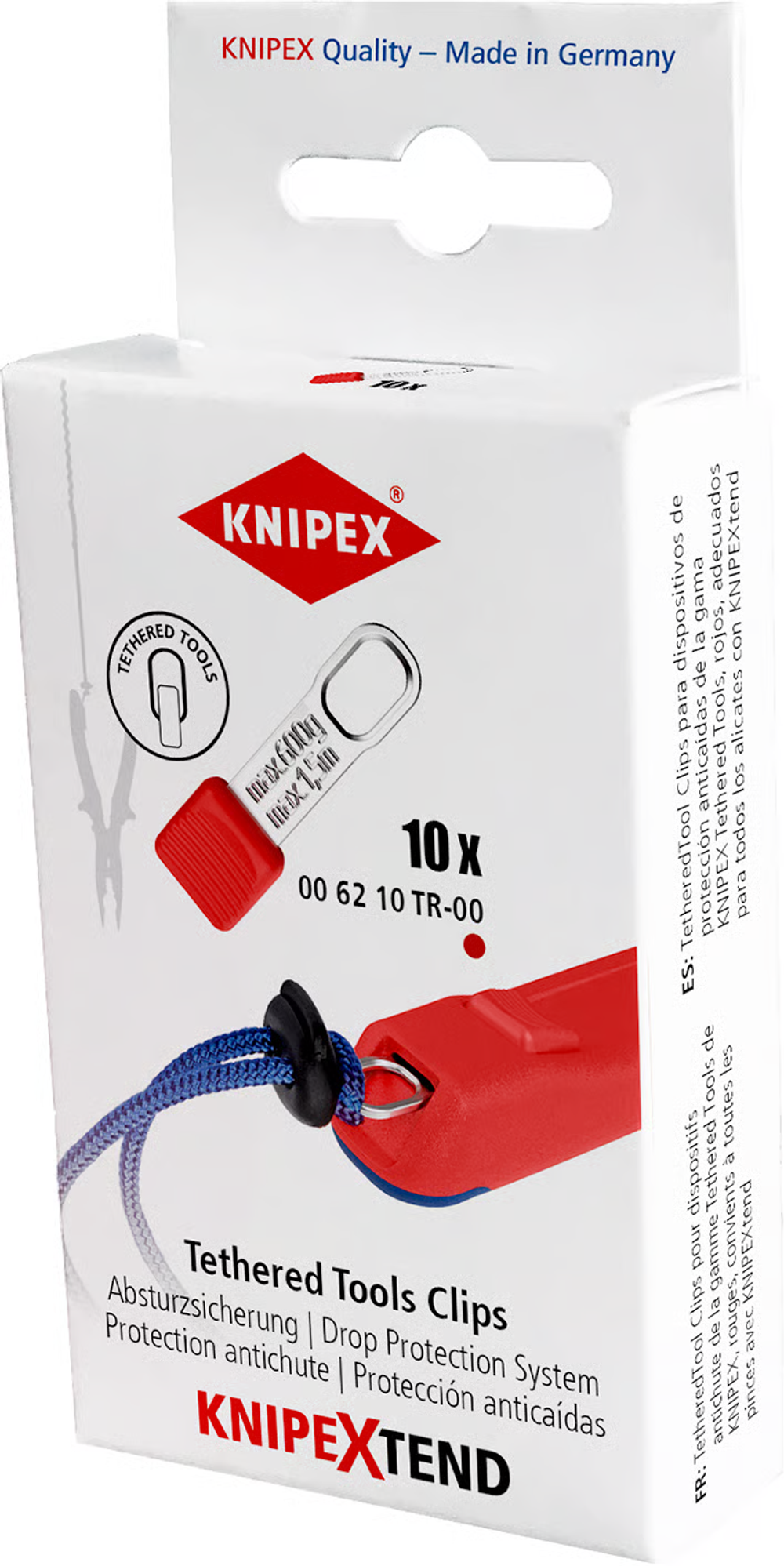 Клипсы TetheredTool Clip для устройств защиты от падения KNIPEX 006210TR