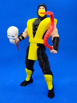 Подвижная фигурка "Скорпион" Mortal Kombat, пластик, цвет желтый