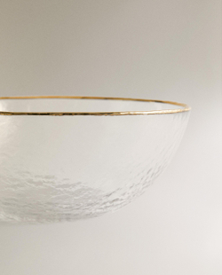 Zara Home миска из стекла, цвет прозрачный, 15 см