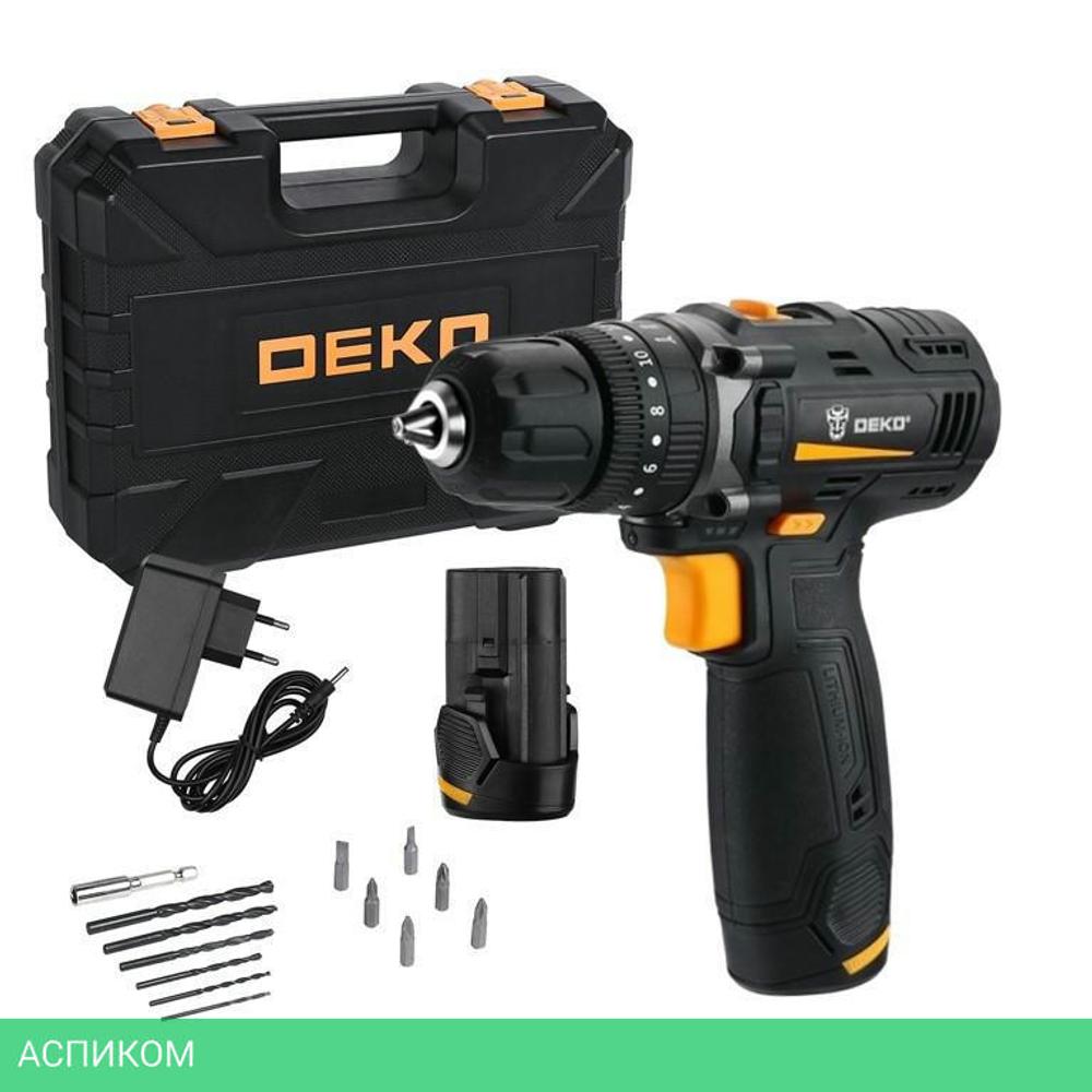 Дрель-шуруповерт Deko GCD12DU3 SET4 (063-4038)