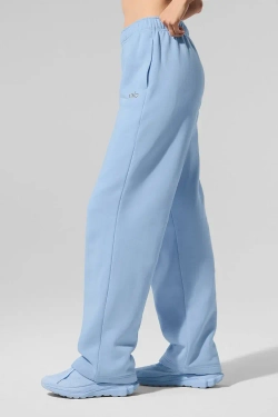 Alo yoga Спортивные брюки с прямого кроя Accolade, светло-голубой