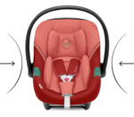 Коляска 3 в 1 Cybex Priam IV Matt Black complete и автокресло Aton S2 i-Size Hibiscus Red Off White