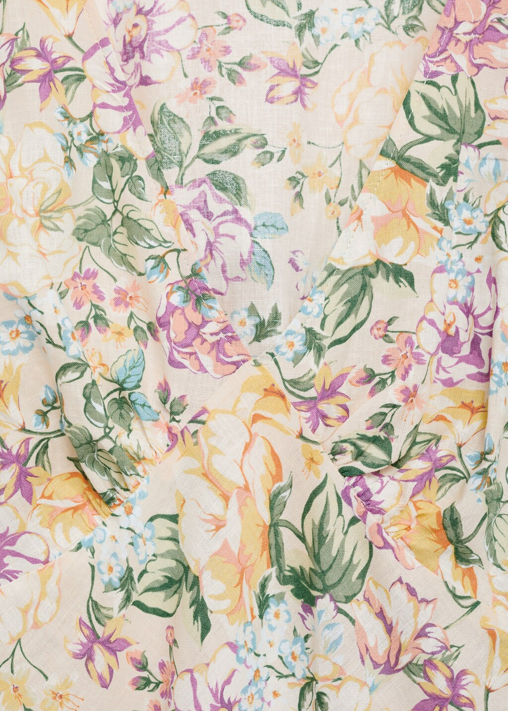 Льняное платье с цветами